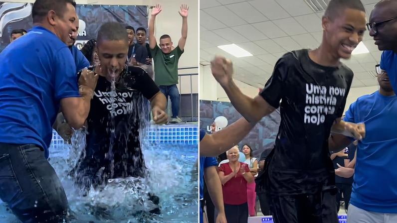 Autista emociona igreja ao celebrar batismo: inclusão de todos