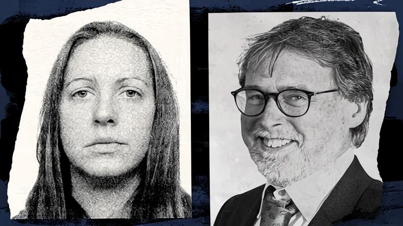 Lucy Letby and Prof Peter Hindmarsh.