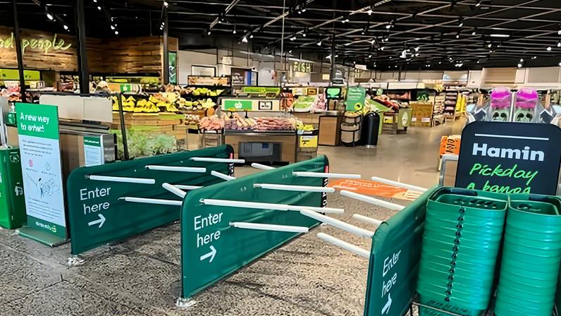 New security gates at Woolworths in Camberwell