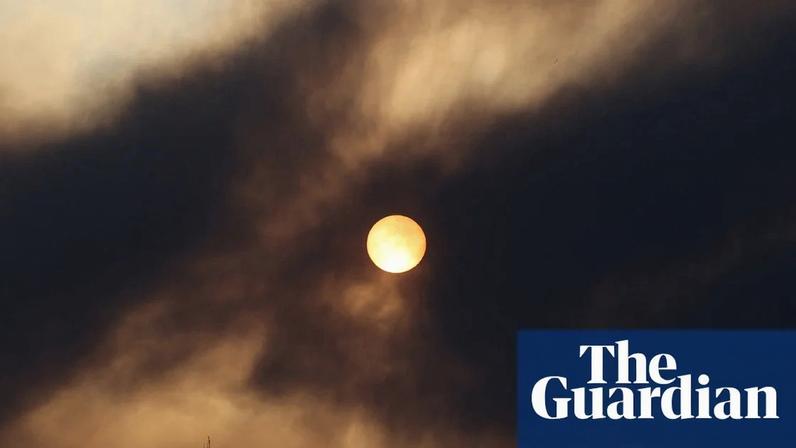 Smoke rises over Tehran after a US-Israeli airstrike.