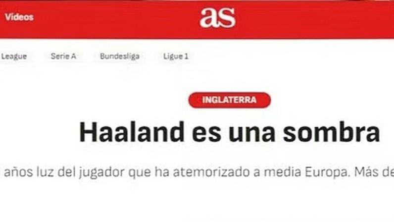 Imprensa internacional critica Haaland antes de City x Real — Foto: Reprodução