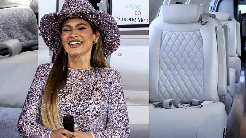 Jet particular de Simone Mendes revela alcance e capacidade do jato reformado