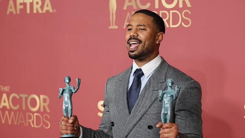 Sinners star Michael B Jordan wins two Actor awards.