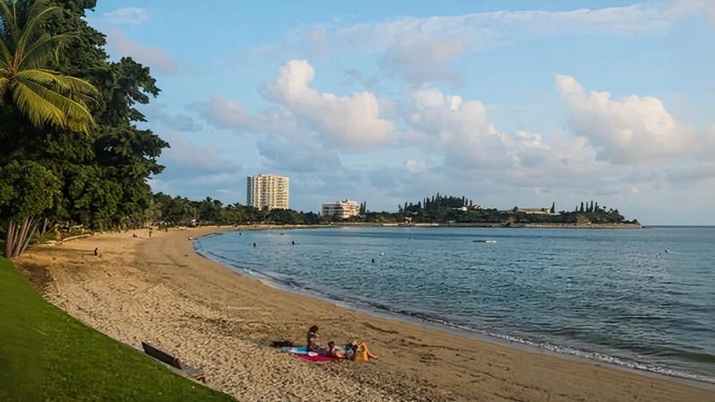 Baie des Citrons beach in New Caledonia’s capital, Nouméa, where a shark cull is taking place.