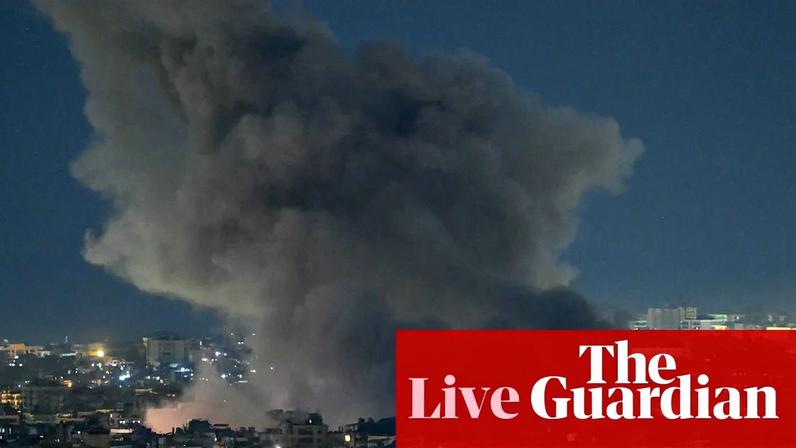 Smoke rises from the site of an Israeli airstrike that targeted the office of the Hezbollah affiliated Al-Manar TV station in Beirut, Lebanon, on Tuesday. Follow the latest news and live updates from the US and Israel war on Iran.
