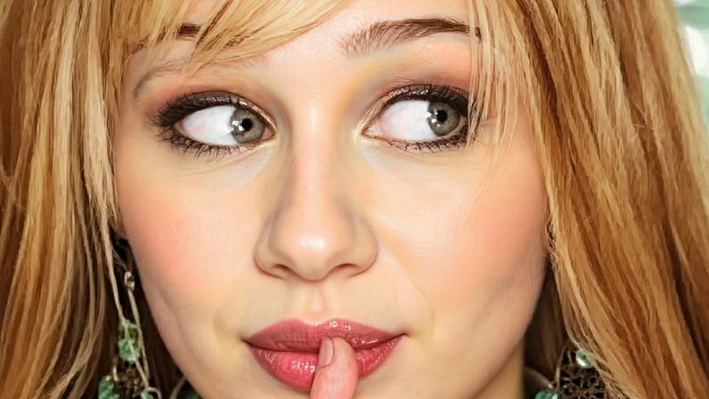Miley Cyrus recriando a foto clássica de Hannah Montana