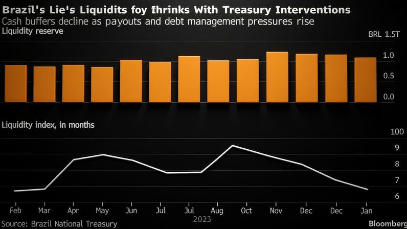 Intervenções recordes do Tesouro reduzem colchão de liquidez da dívida pública