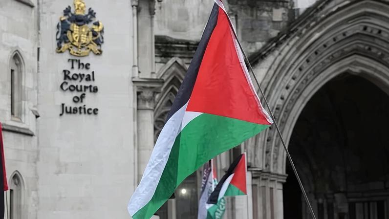 People outside the Royal Courts of Justice in London on the day the ban was ruled unlawful.