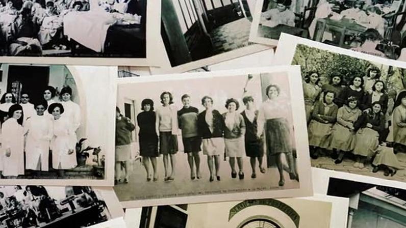Photographs from Provincial Historical Archive in Seville, Spain, of women in centres belonging to the Women’s Protection Board, in Madrid.