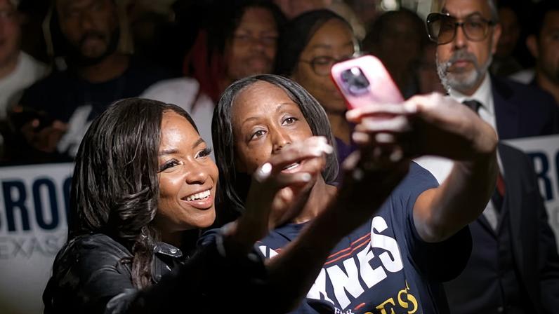Jasmine Crockett, who is running to be the Democratic nominee in the Senate seat held by John Cornyn.