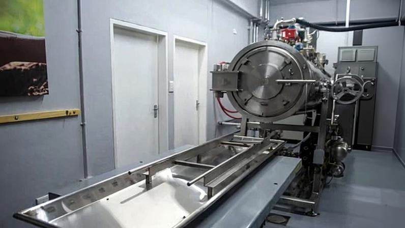 An aquamation facility in Pretoria, South Africa. The process replicates the natural process of decomposition that occurs after burial, but over a much shorter period of time.