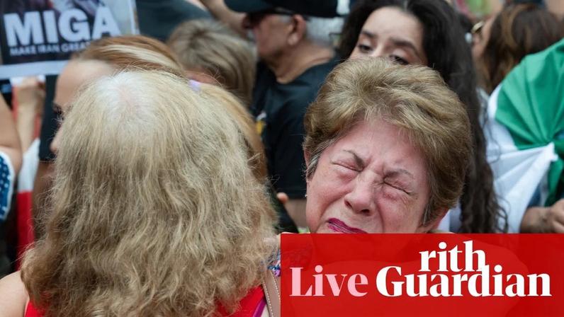 Protesters in Sydney respond to the US-Israel bombings of Iran.