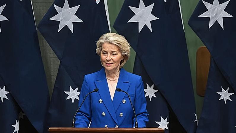 Von der Leyen EUA e Irã devem resolver Hormuz; isso não protege Austrália