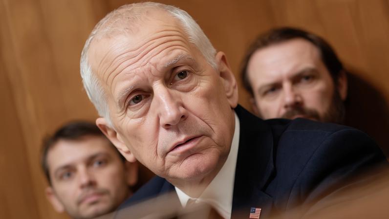 Thom Tillis on Capitol Hill in Washington DC on 9 December 2025.