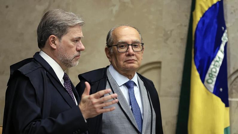 Os ministros Dias Toffoli e Gilmar Mendes. Foto: Nelson Jr./SCO/STF