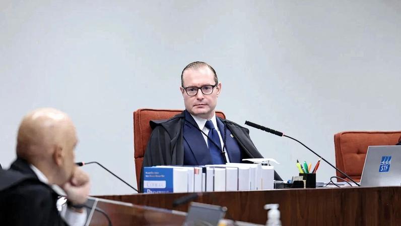O ministro Cristiano Zanin durante o julgamento da trama golpista. Foto: Victor Piemonte/STF