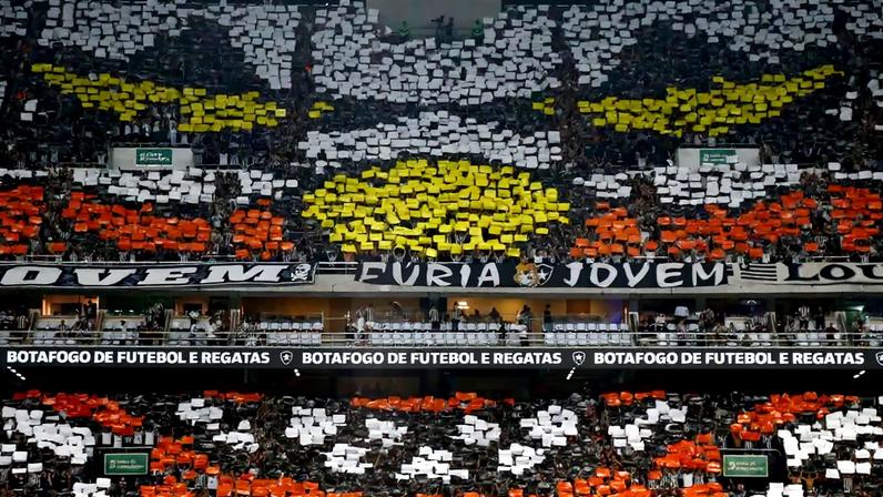 Mosaico da torcida do Botafogo no Nilton Santos (Foto: Vítor Silva/Botafogo)
