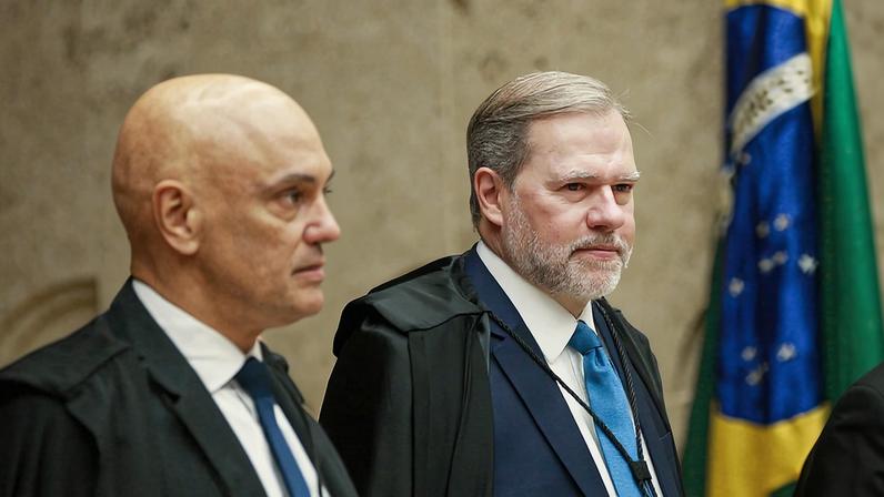 Contatos de Alexandre de Moraes e Dias Toffoli foram encontrados no celular de Daniel Vorcaro. (Foto: Victor Piemonte/STF)