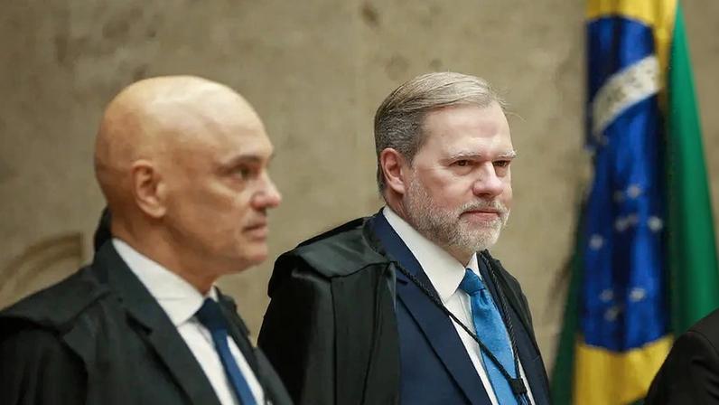 Contatos de Alexandre de Moraes e Dias Toffoli foram encontrados no celular de Daniel Vorcaro. (Foto: Victor Piemonte/STF)