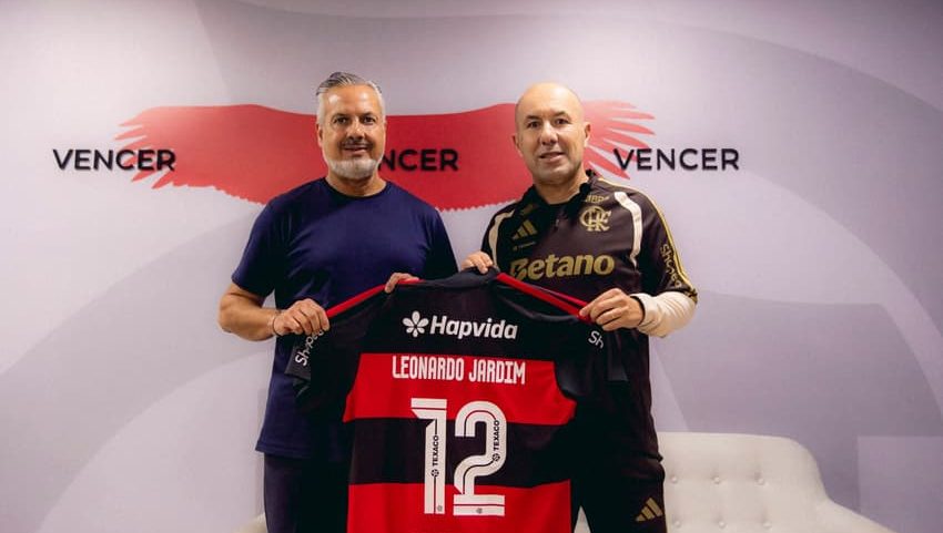 Leonardo Jardim faz apresentação ao vivo no Flamengo
