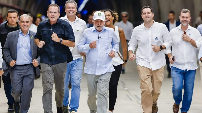 Presidente Lula e prefeito do Rio de Janeiro, Eduardo Paes, na inauguração do Túnel Moacyr Sreder Bastos, em Campo Grande, no Rio de janeiro (RJ). — Foto: Ricardo Stuckert / PR