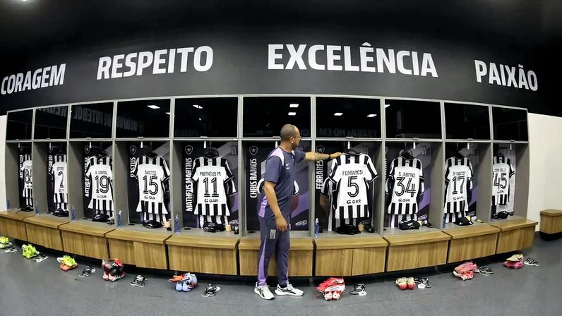 Vestiário do Botafogo para o clássico com o Flamengo (Foto: Vítor Silva/Botafogo)