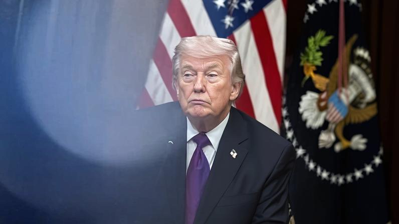 US President Donald Trump pictured in the White House on Wednesday