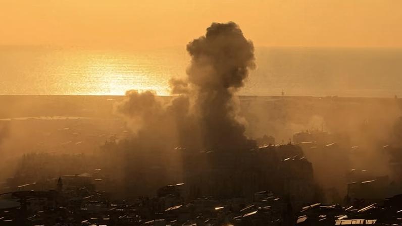 An Israeli strike on Beirut's southern suburbs, 10 March 2026.