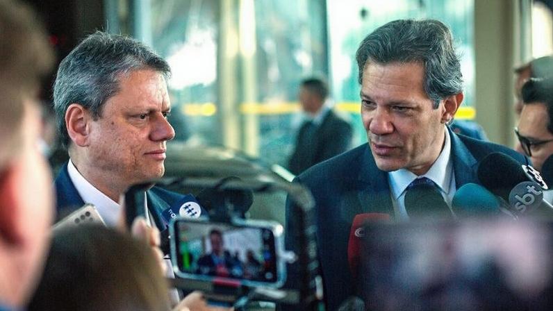 O governador de São Paulo, Tarcísio de Freitas, e o ex-ministro Fernando Haddad são pré-candidatos ao governo de SP