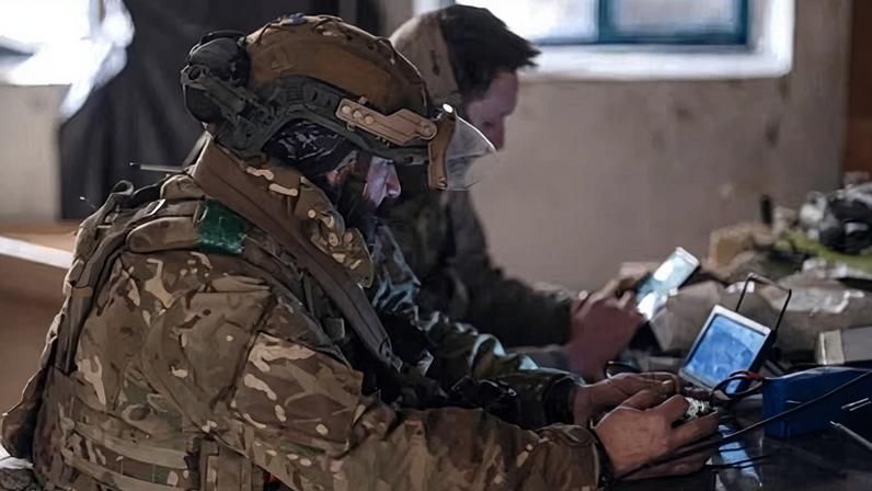 Ukrainian servicemen operate drones at an undisclosed location in the Donetsk region, in eastern Ukraine.
