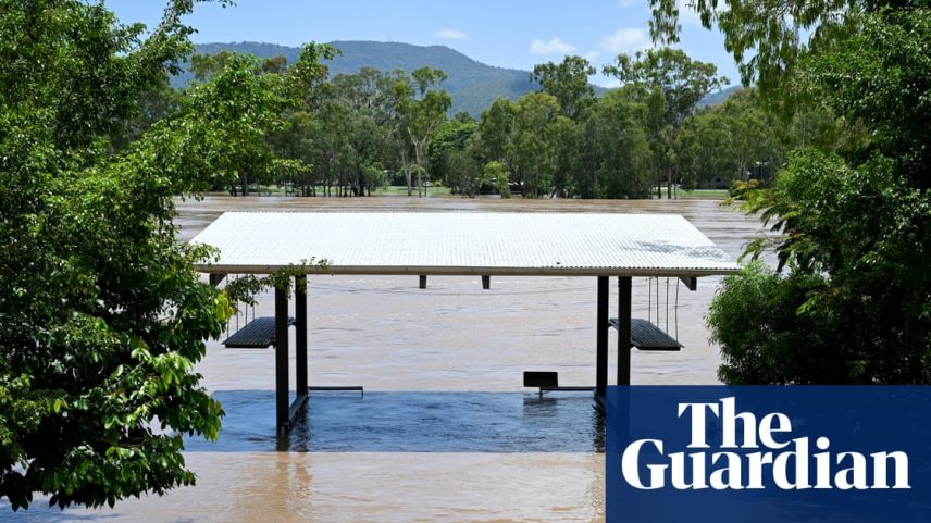 Flood water from the Fitzroy River inundates parts of Rockhampton, Queensland. February rainfall was higher than average across all states and territories apart from Tasmania, the BoM reported.