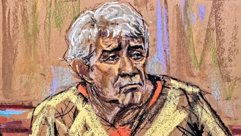 Rafael Caro Quintero appears during a a hearing in Brooklyn federal court in New York