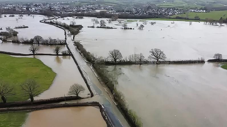 Record-breaking levels of rain have been recorded in parts of the south-west England over the winter