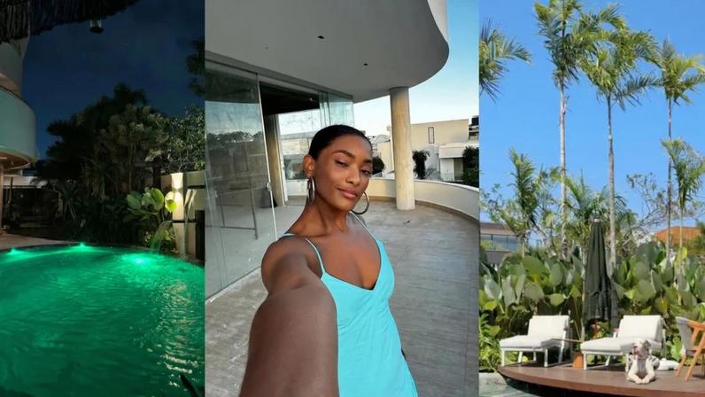 Um paraíso de 527 m², com piscina de quartzito esmeralda e natureza protagonista: essa é a mansão onde Erika Januza, de 'A Nobreza do Amor', vive no Rio de Janeiro