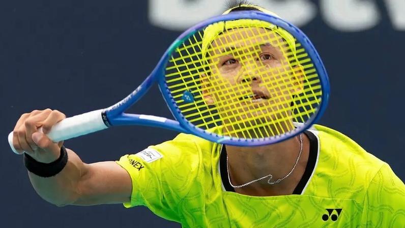 Japonês Rei Sakamoto conquista a maior vitória da carreira no Masters 1000 de Miami (Foto: Al Bello/AFP)
