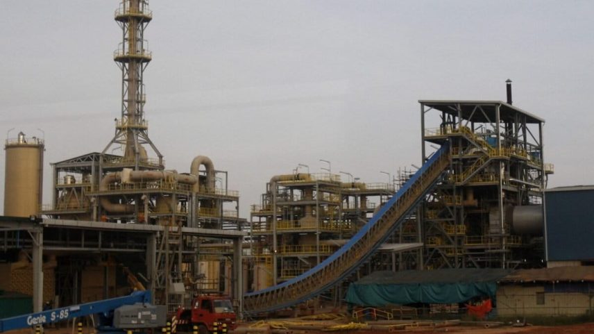 Construction vehicles are parked at the site of Lynas’ rare earths plant in Gebeng, eastern Malaysia, on April 19, 2012. Photo courtesy of Lai Seng Sin, Associated Press.