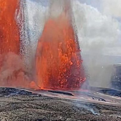 Jatos de lava do Kilauea no Havaí provocam fechamento de parque e rodovia