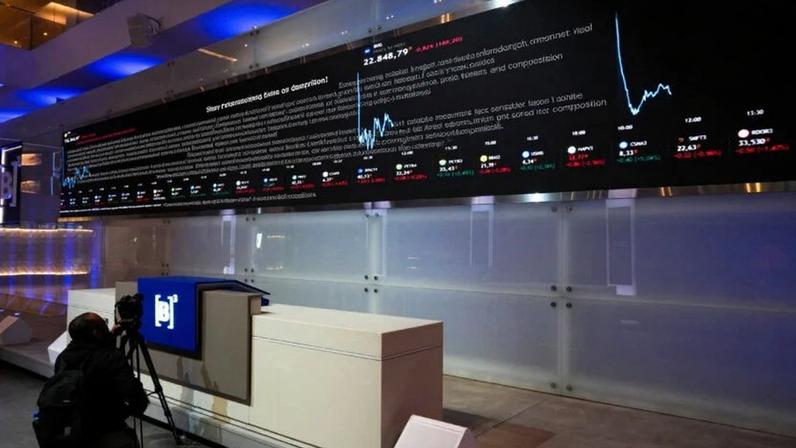 Painéis eletrônicos na B3