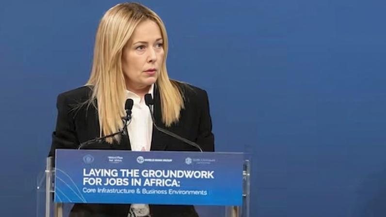 Giorgia Meloni, durante un acto en Roma el miércoles.