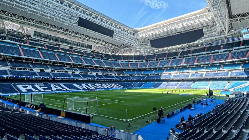 O estádio Santiago Bernabéu receberá quadras de tênis (Reprodução)