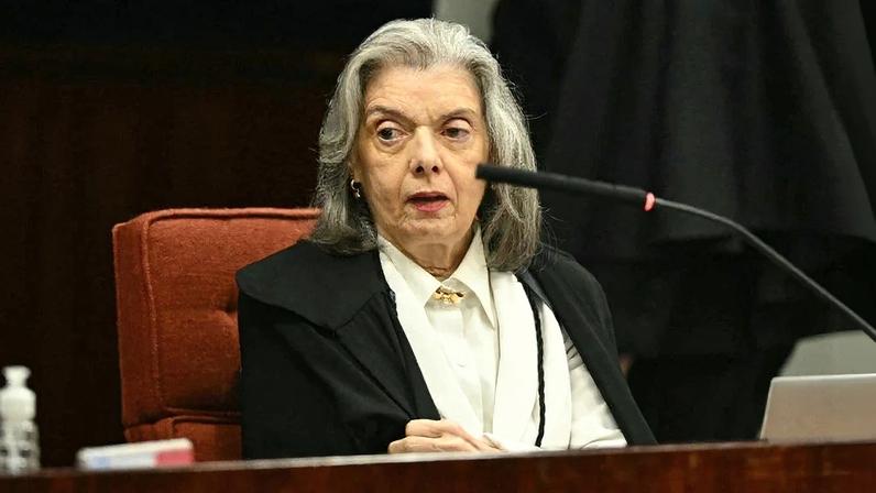 A ministra Cármen Lúcia no julgamento do golpe. Foto: Evaristo Sá/AFP