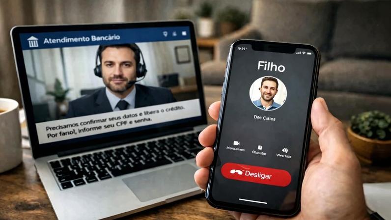Golpes com inteligência artificial cresceram 308% entre 2024 e 2025 no Brasil. Especialista explica como clonagem de voz e deepfakes enganam até os mais atentos. Golpes com inteligência artificial