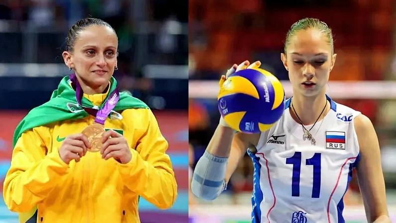 Fabi Alvim e Ekaterina Gamova são finalistas do Hall da Fama de vôlei (Fotos: Reprodução)