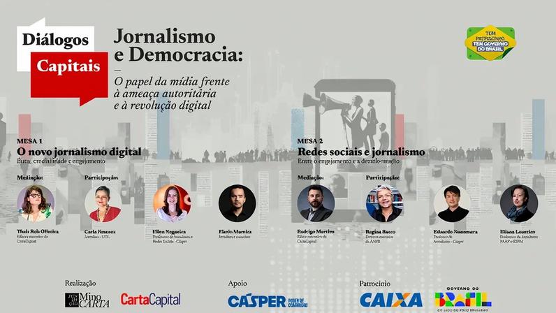 Diálogos Capitais debatem jornalismo e democracia