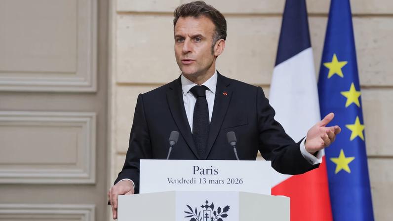 France's President Emmanuel Macron and Ukraine's President Volodymyr Zelensky attend a bilateral meeting at the Elysee Palace in Paris