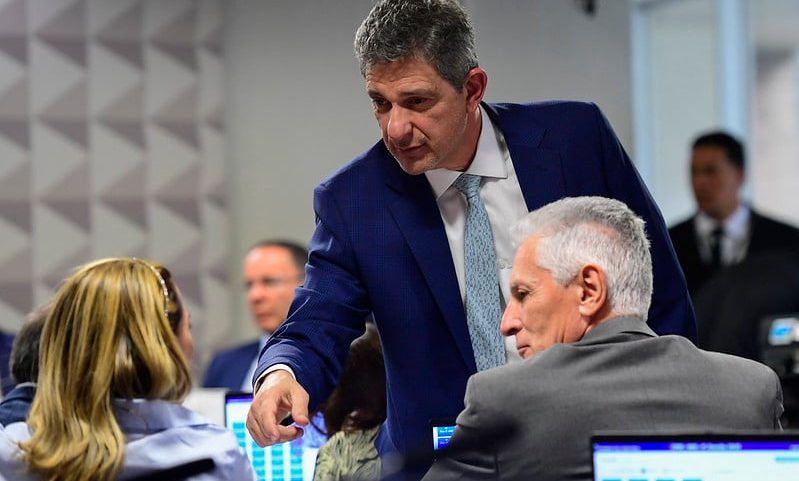 O senador Rogério Carvalho (PT-SE); a senadora Soraya Thronicke (Podemos-MS); e o deputado Rogério Correia (PT-MG). Foto Saulo Cruz/Agência Senado