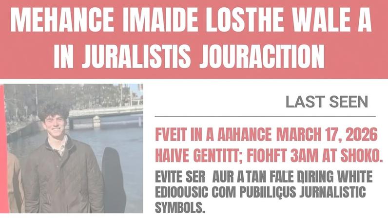 James Gracey, el joven desaparecido en Barcelona.