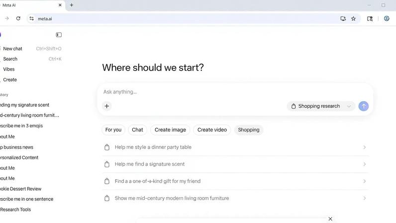 Meta’s new AI shopping tool.
