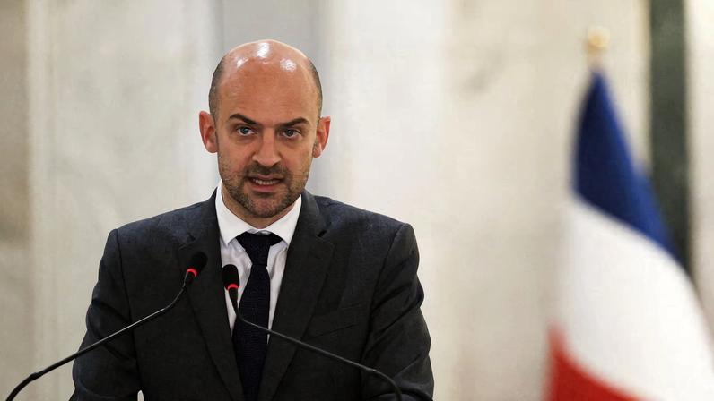 French Minister for Europe and Foreign Affairs Jean-Noel Barrot speaks during a press conference in Baghdad, Iraq, February 5, 2026. REUTERS/Ahmed Saad/File Photo