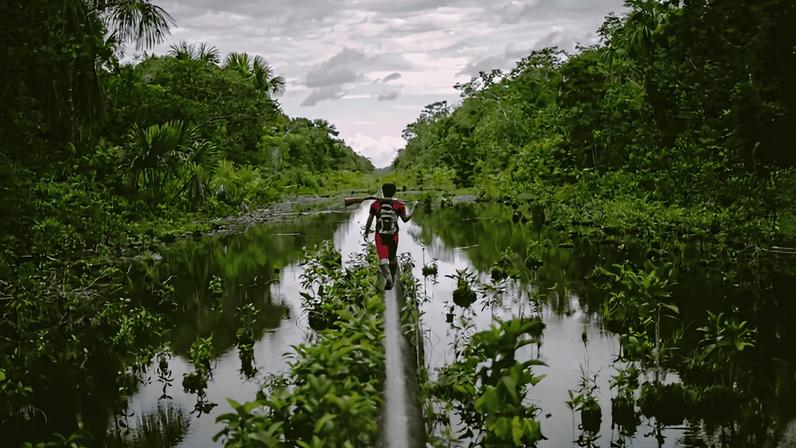 An oil pipeline through Wampis territory in the Amazonas department. Image by Jacob Balzani.